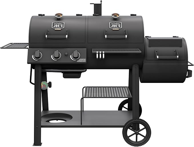Oklahoma Joe's Canyon Combo DLX Charcoal and Propane Gas Smoker and Grill Oklahoma Joe's Canyon Combo DLX Charcoal and Propane Gas Smoker and Grill