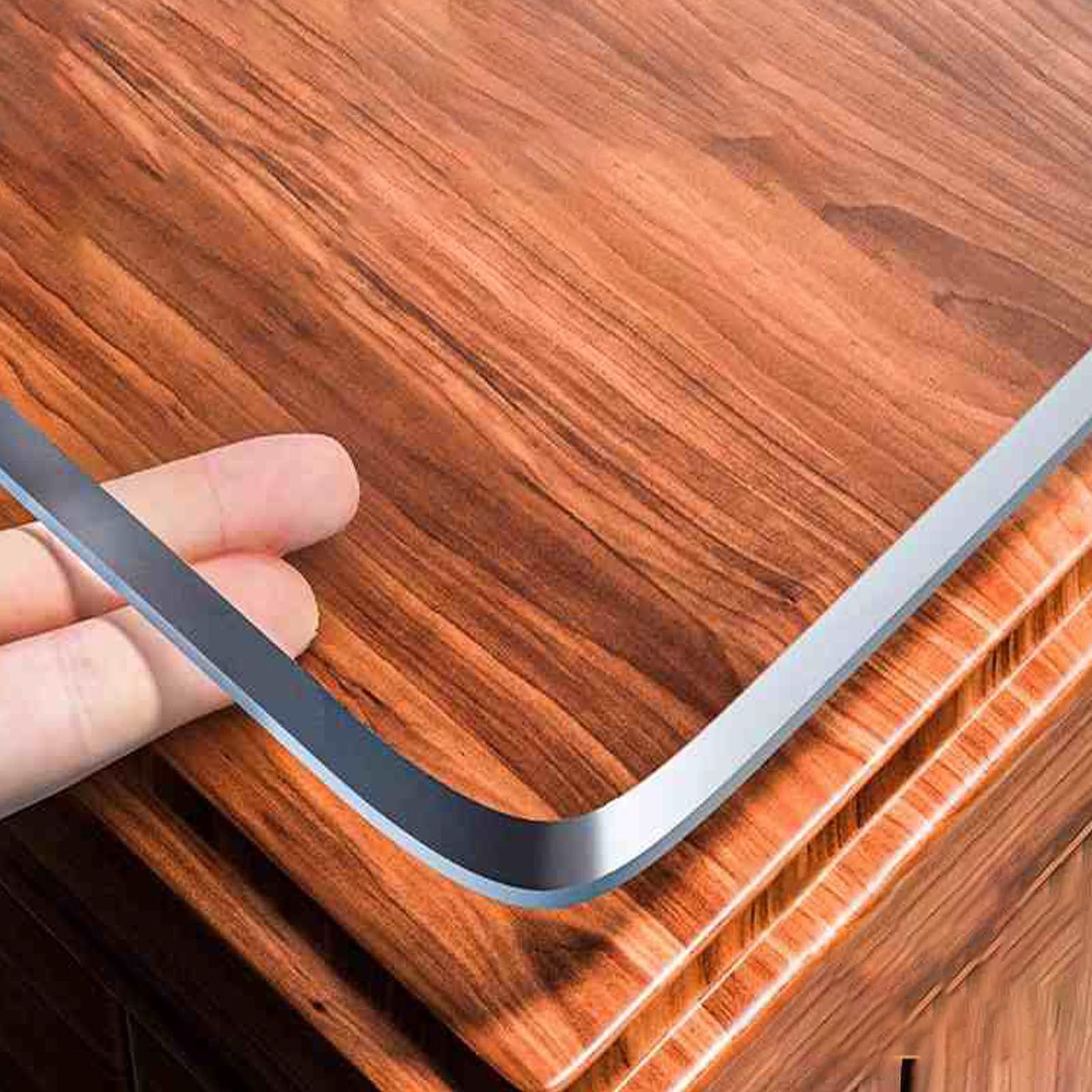 Wasserdichter transparenter PVC-Tischschutz, geruchsneutral, transparent, 1,5 mm dick, individuelle Größe, 90 x 200 cm, kein Einlaufen, Tischfolie