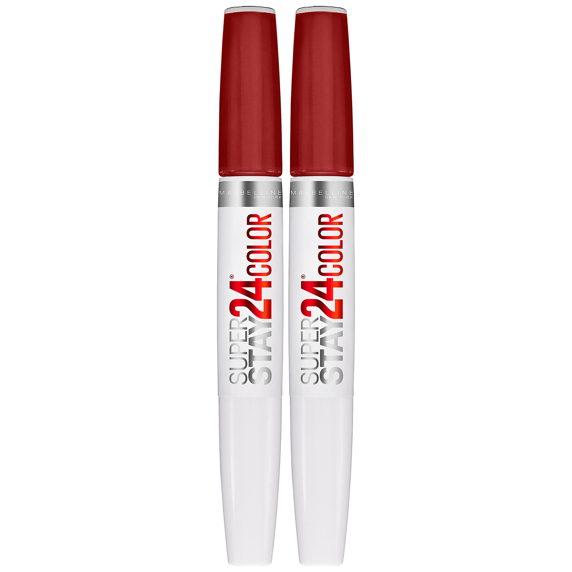 Maybelline SuperStay 24 2-Step Liquid Lipstick Makeup, Everlasting Wine, 2 COUNT