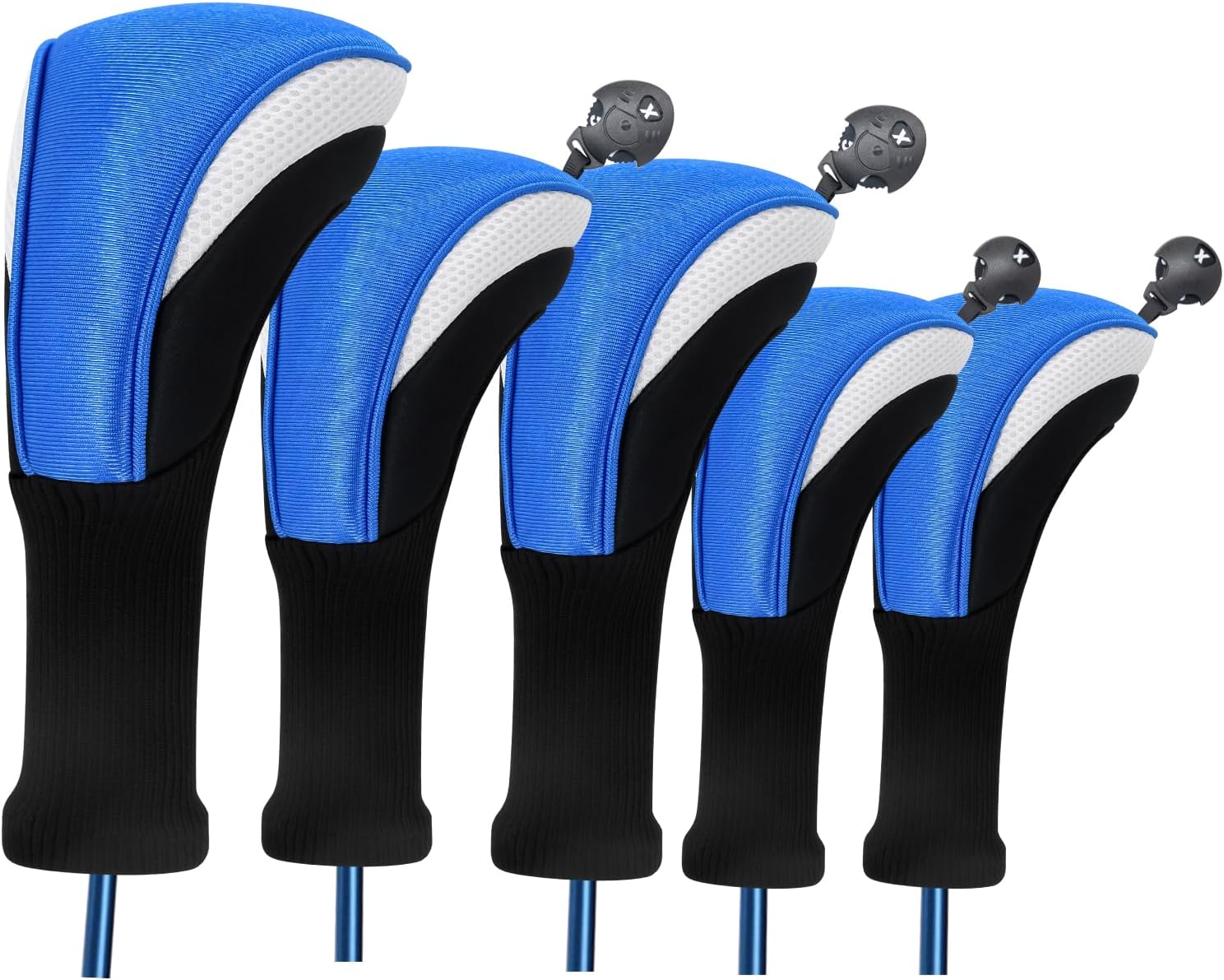 Wood Headcover Golf Club Covers Driver Headcovers Nylon Head Covers Designed to Fit All Woods - 3/4/5/6 Pack/Set Golf Accessories Suitable for Men and Women