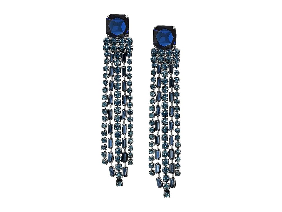 

Kate Spade New York Glitzville Chain Fringe Earrings (Blue) Earring