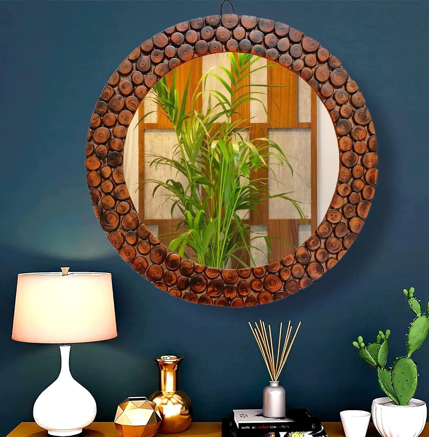 Buy SRA Home Deco Handmade Wooden Antique Frame Round WallMounted