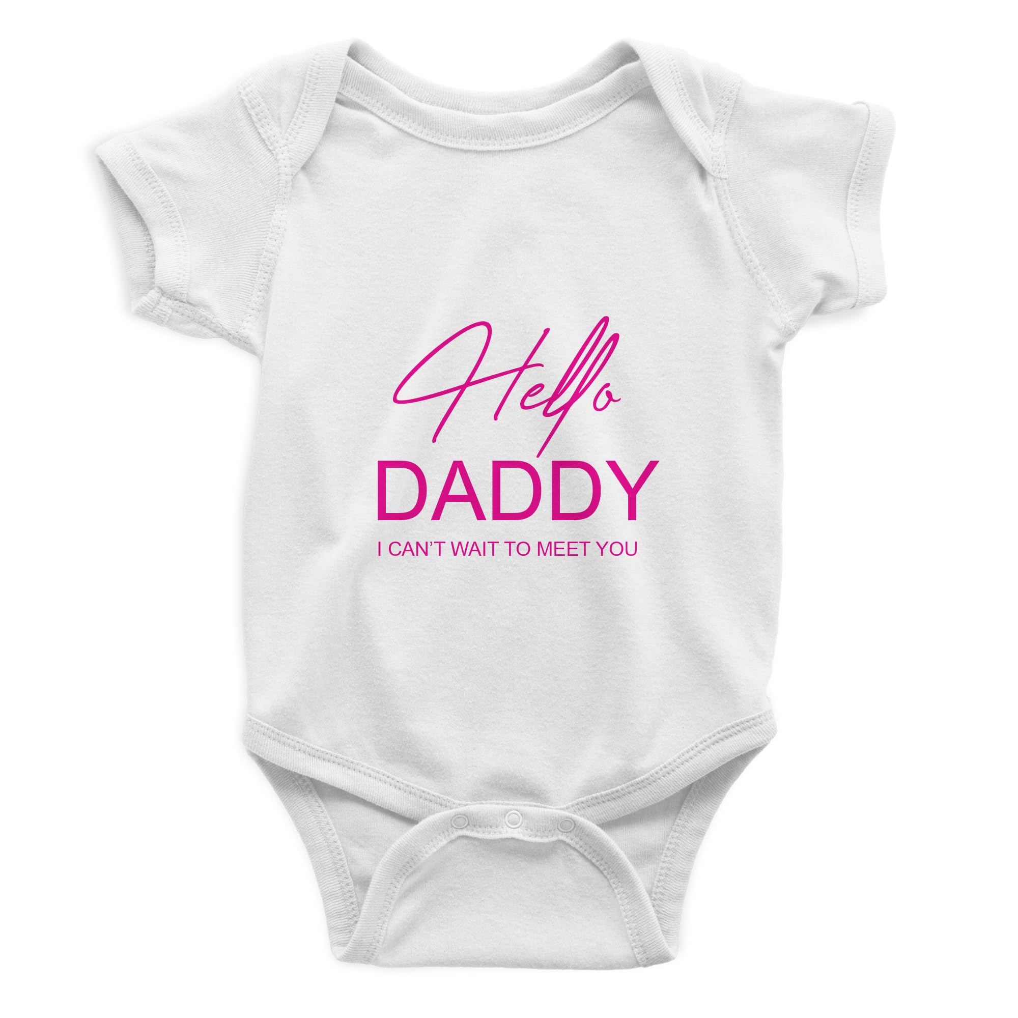 Funny Surprise Pregnancy Announcement Gift to Family Bodysuit, Hello Daddy Mommy