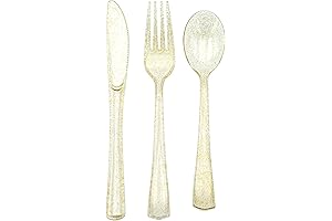 Shimmering Gold Glitter Forks: Elevate Your Parties with Glamorous Cutlery