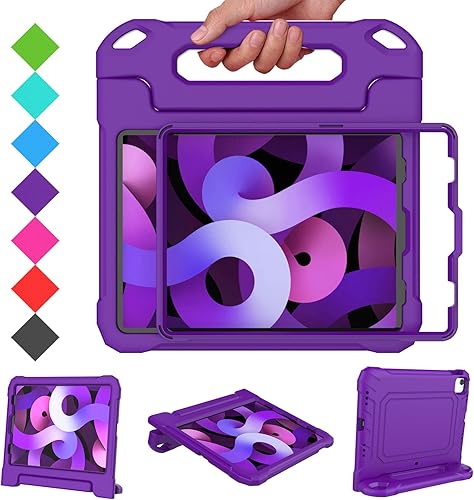 RTOBX Funda infantil para iPad Air de 54 generación, iPad Air de 10.9 pulgadas 20222020 con protector de pantalla, funda protectora para iPad Pro 11