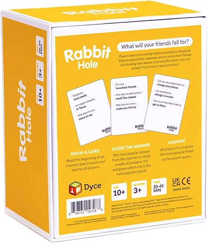 Miniatura 2 de RABBIT HOLE Juego de fiesta – El juego de cartas familiar "What Will Your Friends Fall for?" - para niños, preadolescentes, adolescentes,