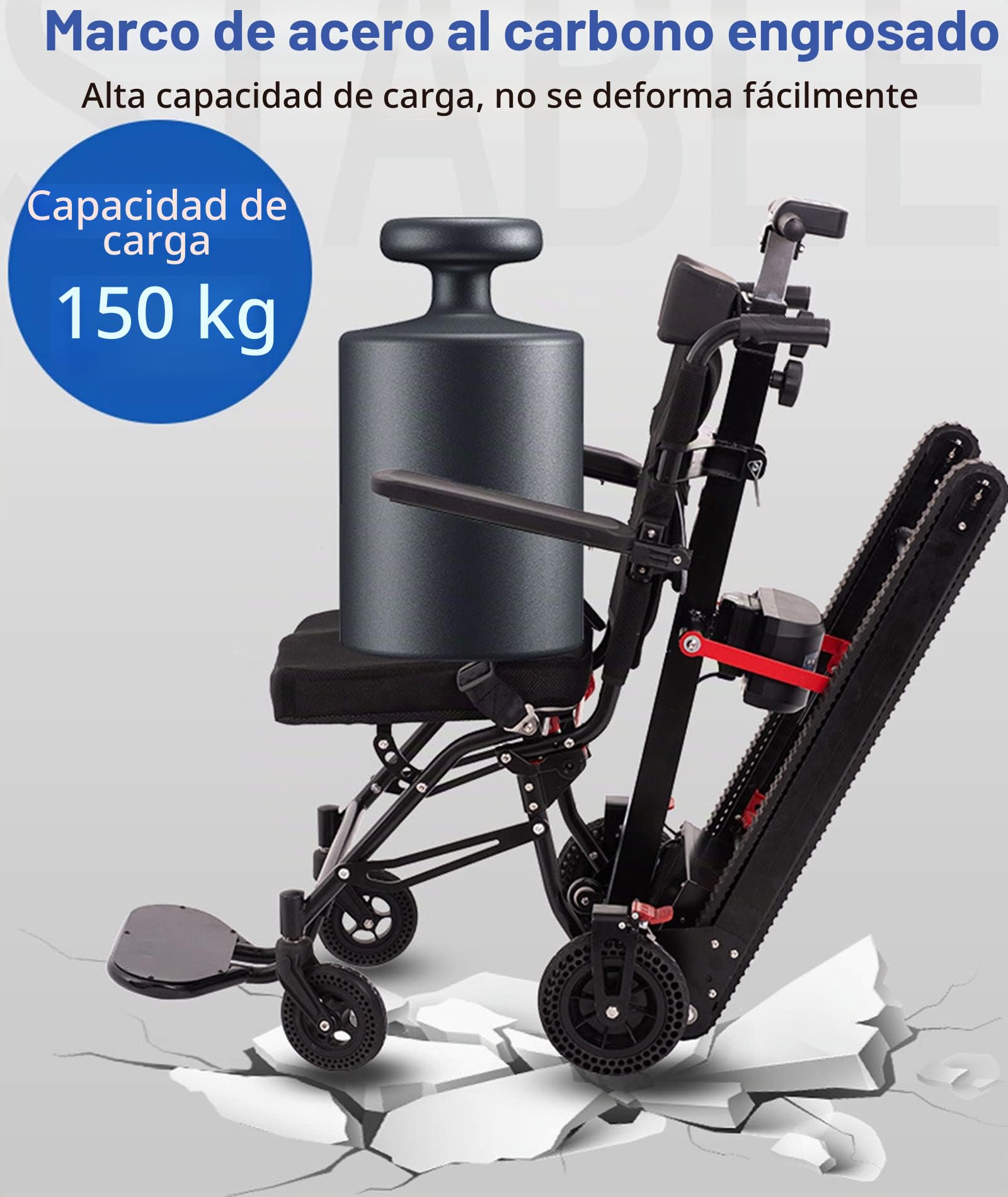 Silla De Ruedas Eléctrica Control Inteligente 200w Silla De Ruedas Plegable Portátil Elevadores De Escalera Eléctricos Para Personas Mayores Puede Subir Y Bajar Escaleras