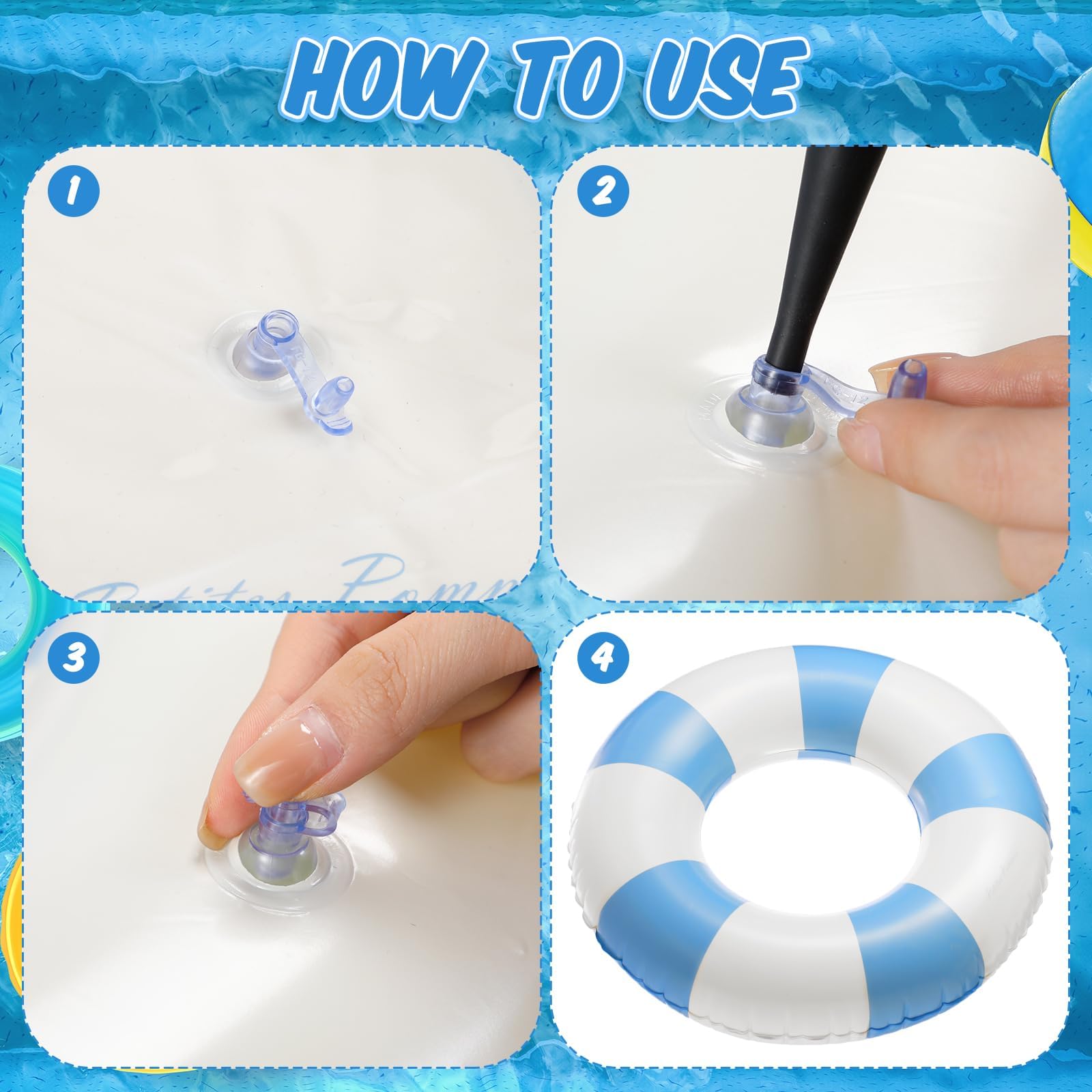 Bouée Pvc Renforcé Bouée Natation Adulte Marguerites - Double