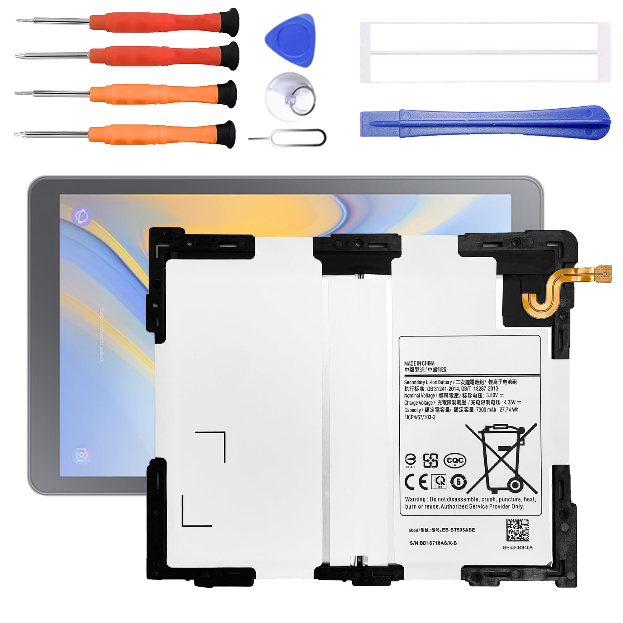 Batería de repuesto EB-BT595ABE compatible con Samsung Galaxy Tab A2 10.5 8