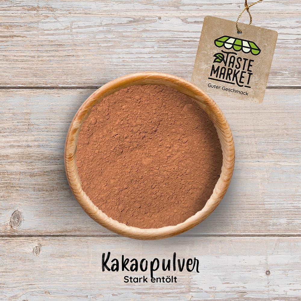 Kakaopulver 25 kg 100% natürlicher Kakao ungesüßt Pulver Stark entölt nicht alkalisiert Taste Market
