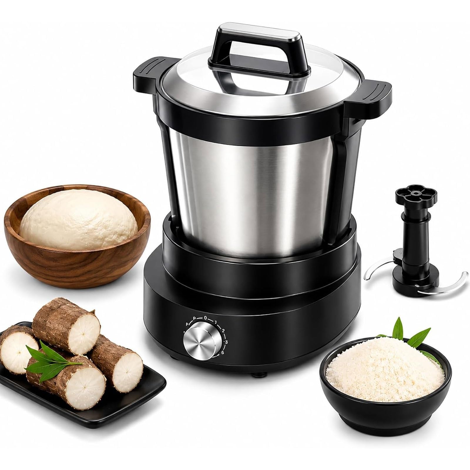 Machine à fufu électrique 6L et 1000W pour igname et aliments africains