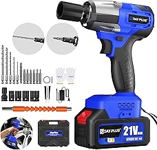 Yiyai Akku Schlagschrauber Bürstenloser, 3 in 1 Elektro-Schlagschrauber, 550 NM Elektrischer Schraubenschlüssel mit Trigge...