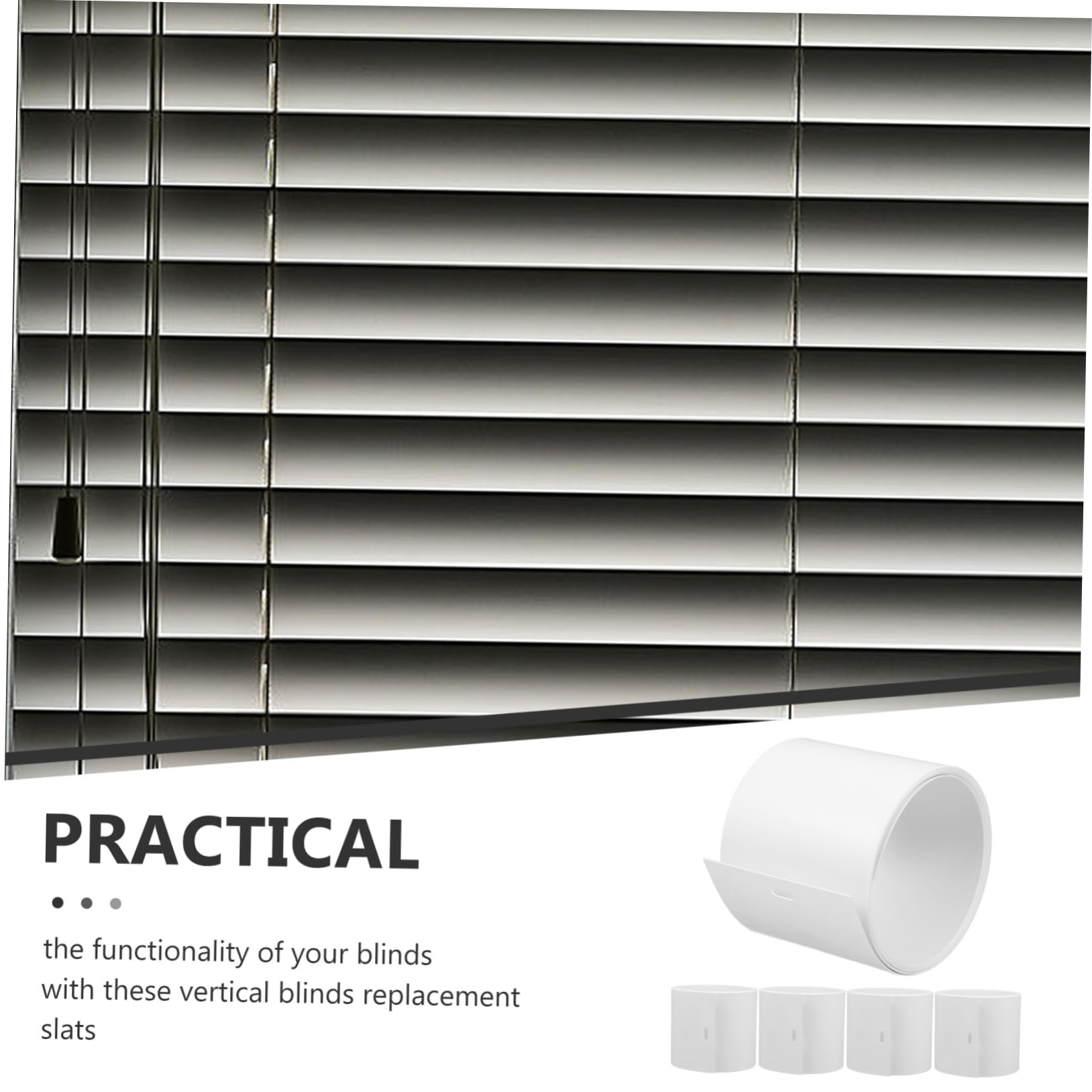 Uonlytech 20piezas Lamas De Reemplazo para De Blancas Compatibles Ventanas y Puertas Correderas Fáciles De Instalar