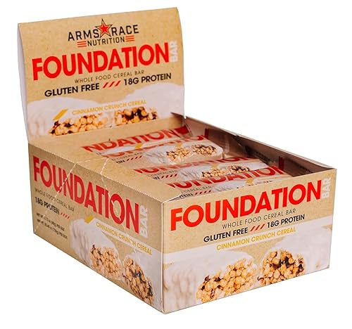 Arms Race Nutrition Foundation - Barra de cereales con alto contenido de proteínas, 0.63 oz de proteína, sin gluten (12 barras) (cereales frutales)
