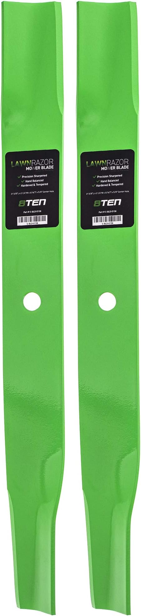 8TENLawnRAZOR Mower Blade Set for Exmark Toro Quest Series TimeCutter Z4200 Z4220 42 inch Deck 110-6568-03 (Medium Lift)