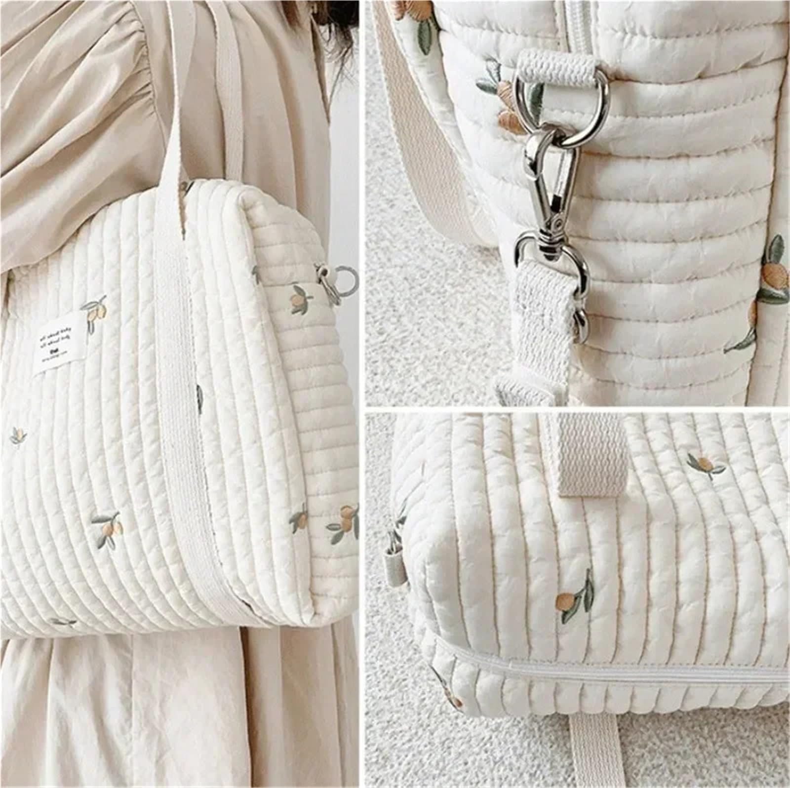 Bolso Carro Bebe Bolsa de pañales for niños, cochecito for niños, bolsa organizadora de pañales, bolsas de mamá bordadas acolchadas, accesorios for niños, bolsa de almacenamiento for cambiar pañales o