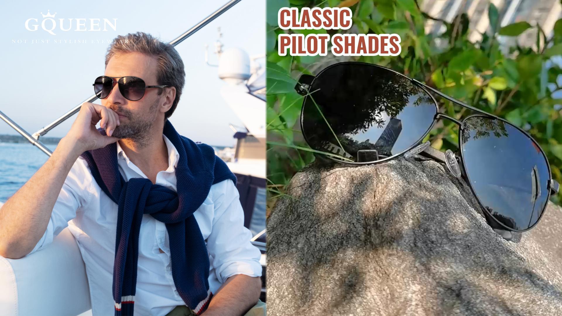 Amazon.com: GQUEEN Classic Military Style Pilot Polarized  display picture 2