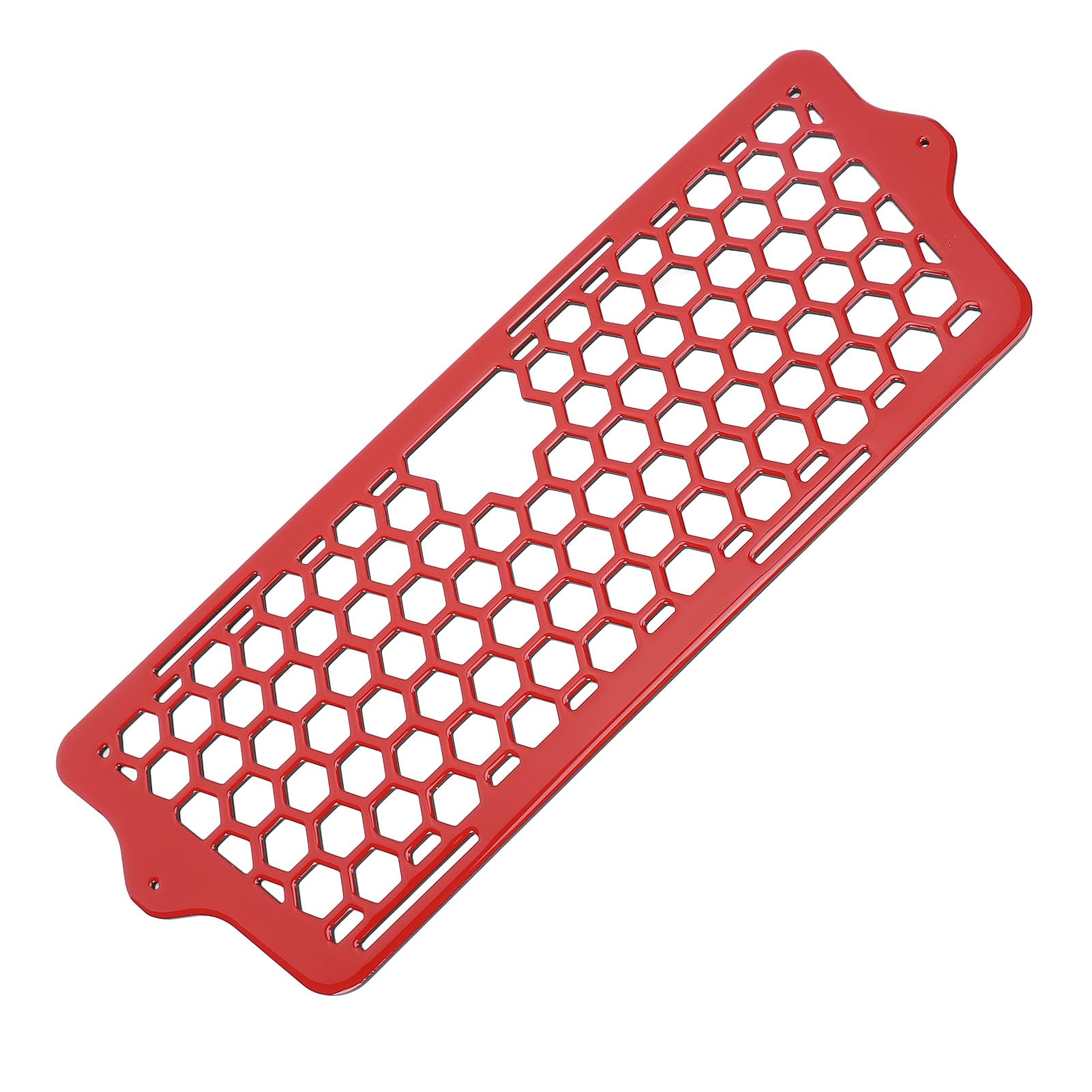 Rejilla delantera ligera y fácil de instalar con acabado rojo elegante para coche 8
