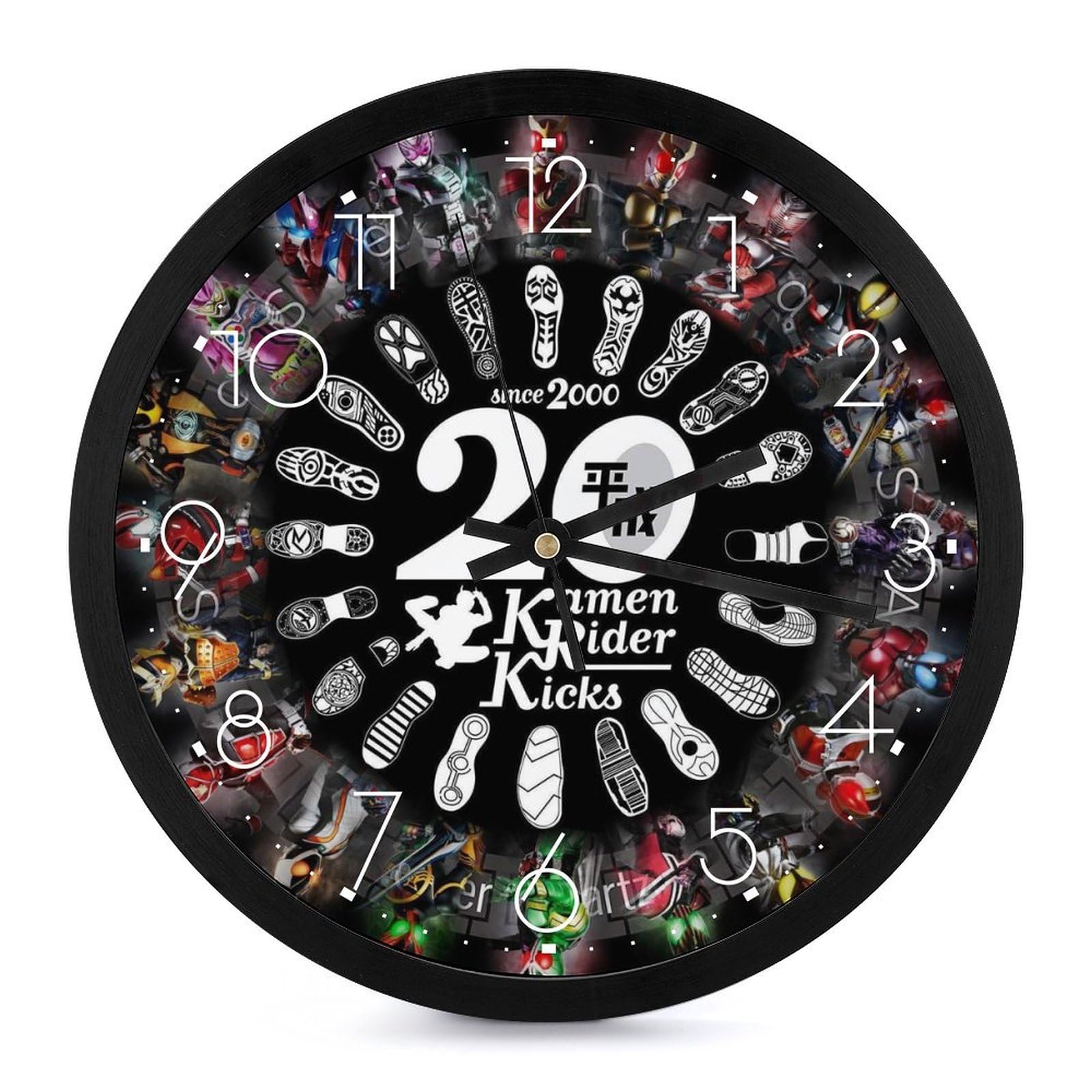 Amazon.co.jp: 仮面ライダー 平成20周年 アニメ 壁掛け時計 かけ時計 
