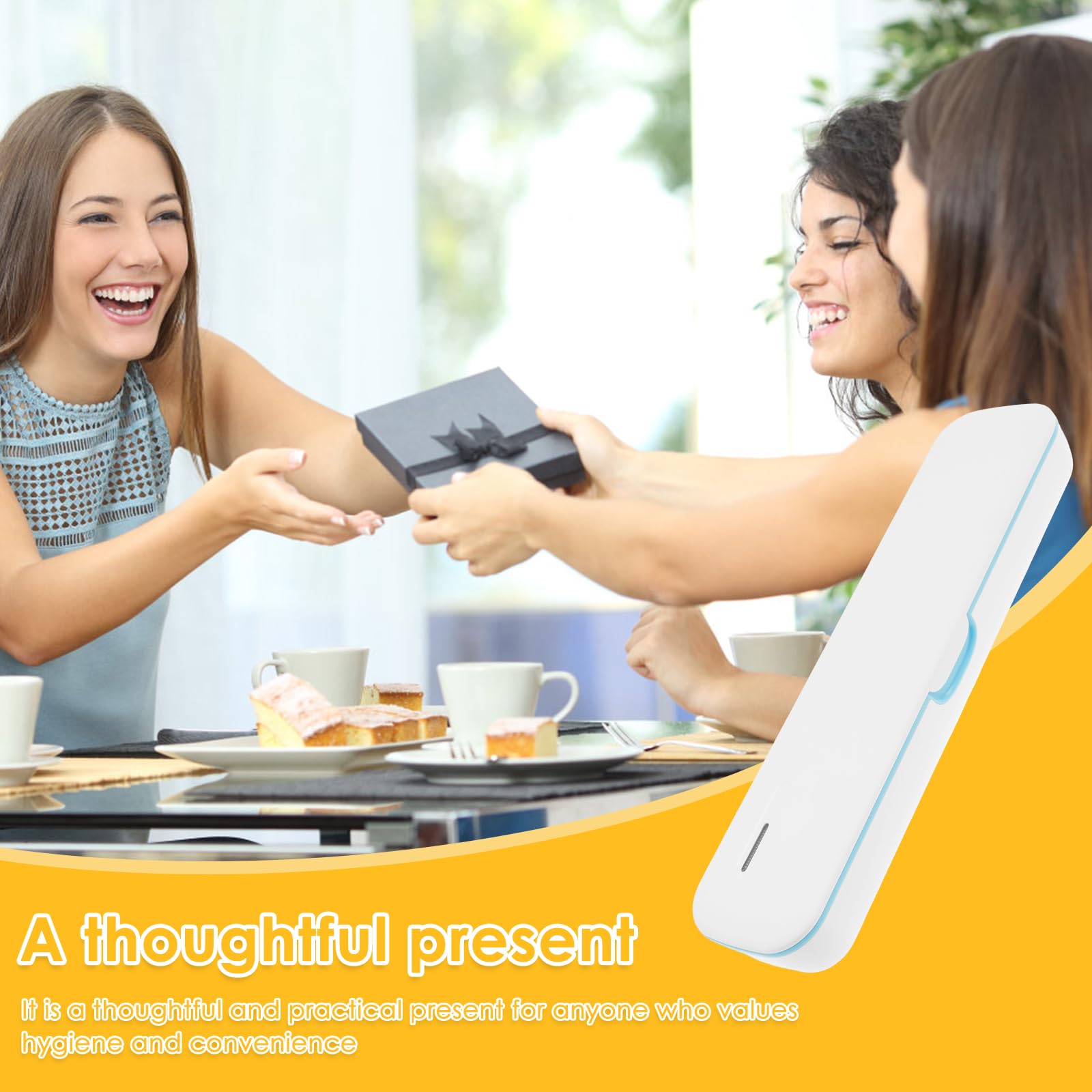 Portaspazzolino UV, disinfettante e sterilizzatore per famiglia/viaggi, regalo di compleanno per uomini