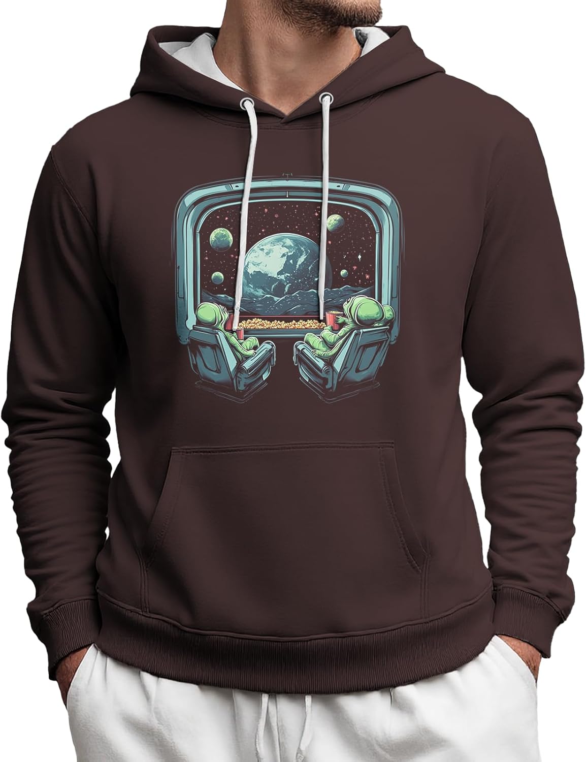 Casual Hoodie Sweatshirts For Men Comfy Sweatshirts With Pocket Hip-Hop Fashion Out...