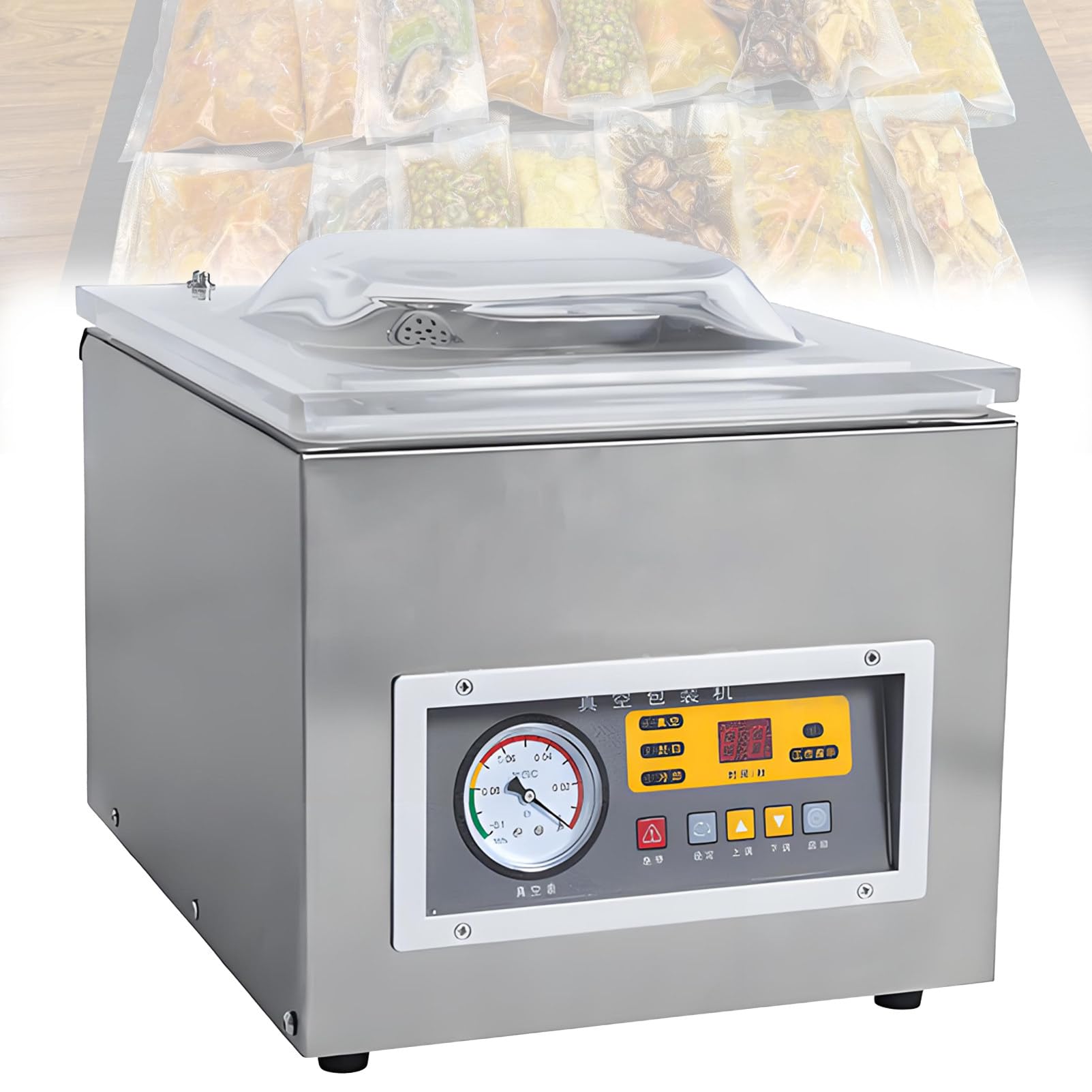 ASerZenith Professional Chamber Vacuum Sealer, Digital Vacuum Packing Machine With Cutter For Fresh Meats, Marinades & Food Storage