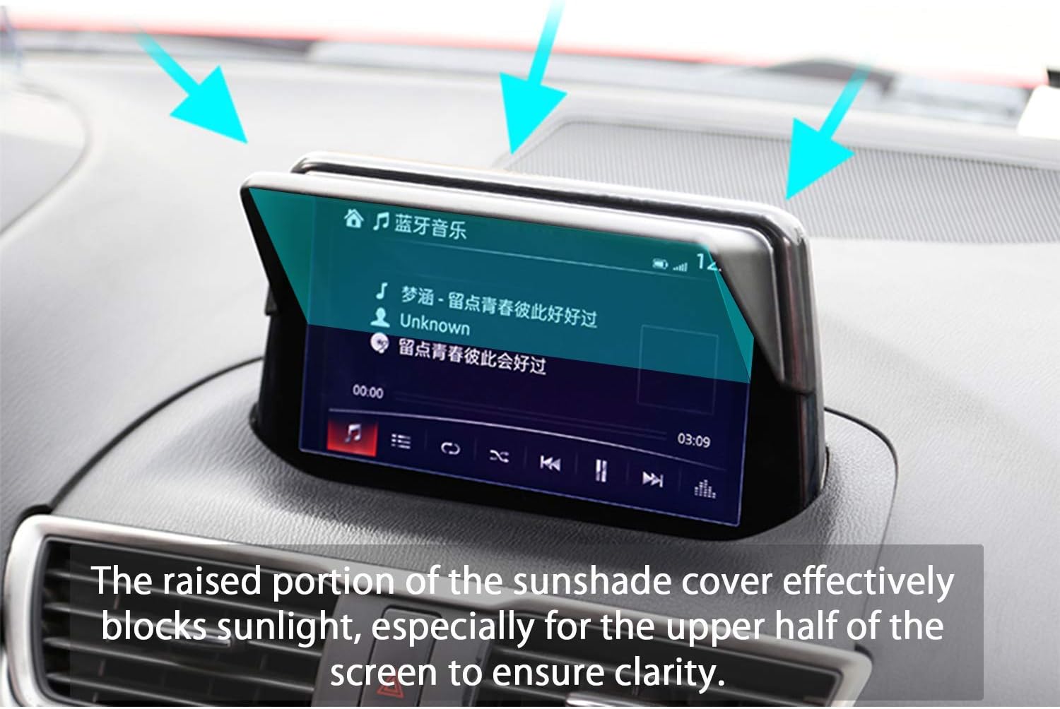 LFOTPP 2018-2022 Toyotaa C-HR Vehicle Navigator Sunshade for Corolla E210(2019+) RAV4(2019+) Ridgeline(2018+) Corolla Sport(2020+) Head Unit Block Reflection & Glare ABS Material