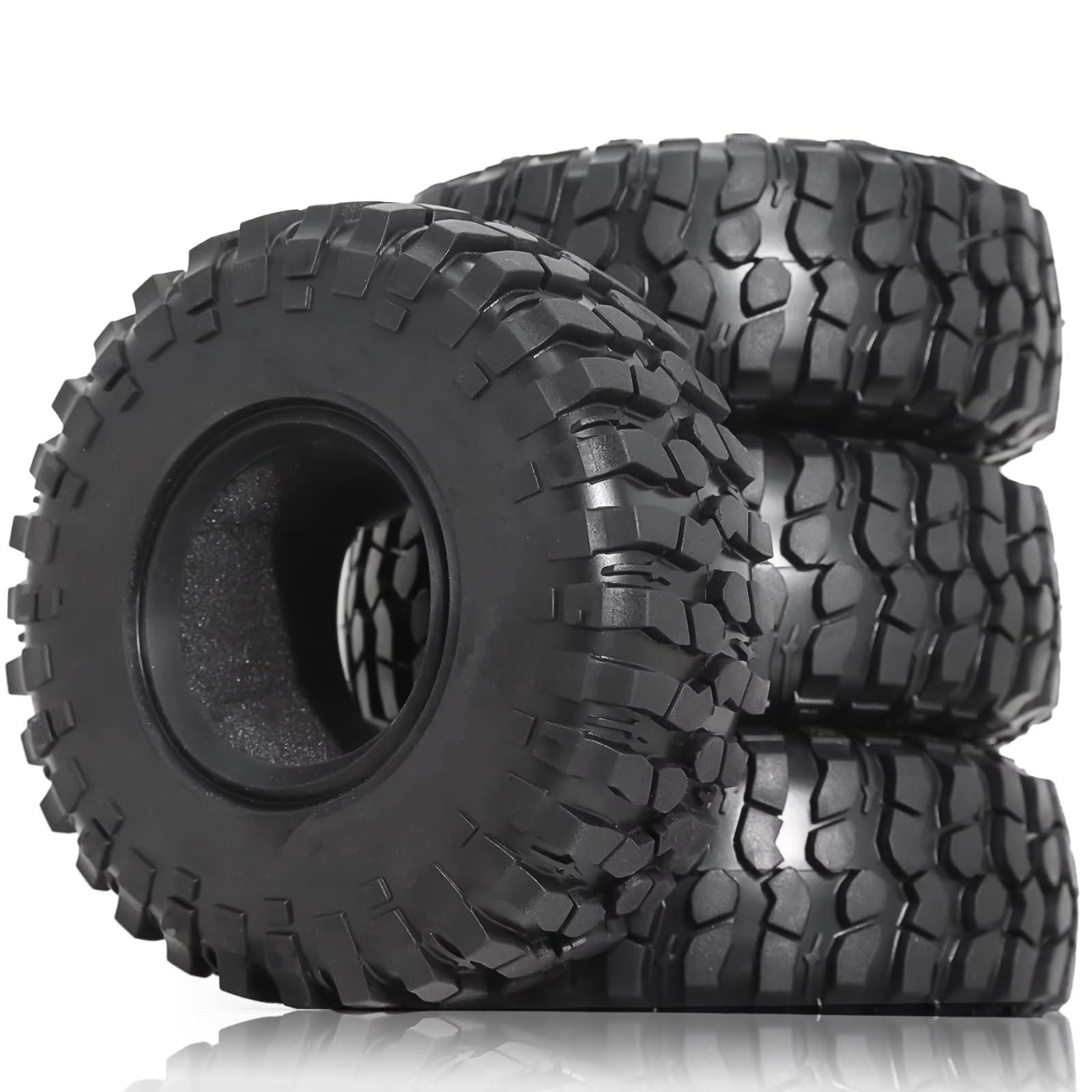 Pezzi Ricambio Auto Rc Per Axial Per SCX10 II III 90046 Per Traxxas Per TRX4 Per Redcat Per MST 1/10 4 PZ 106mm 1.9" Pneumatico In Gomma Ruota Pneumatico RC Crawler Car