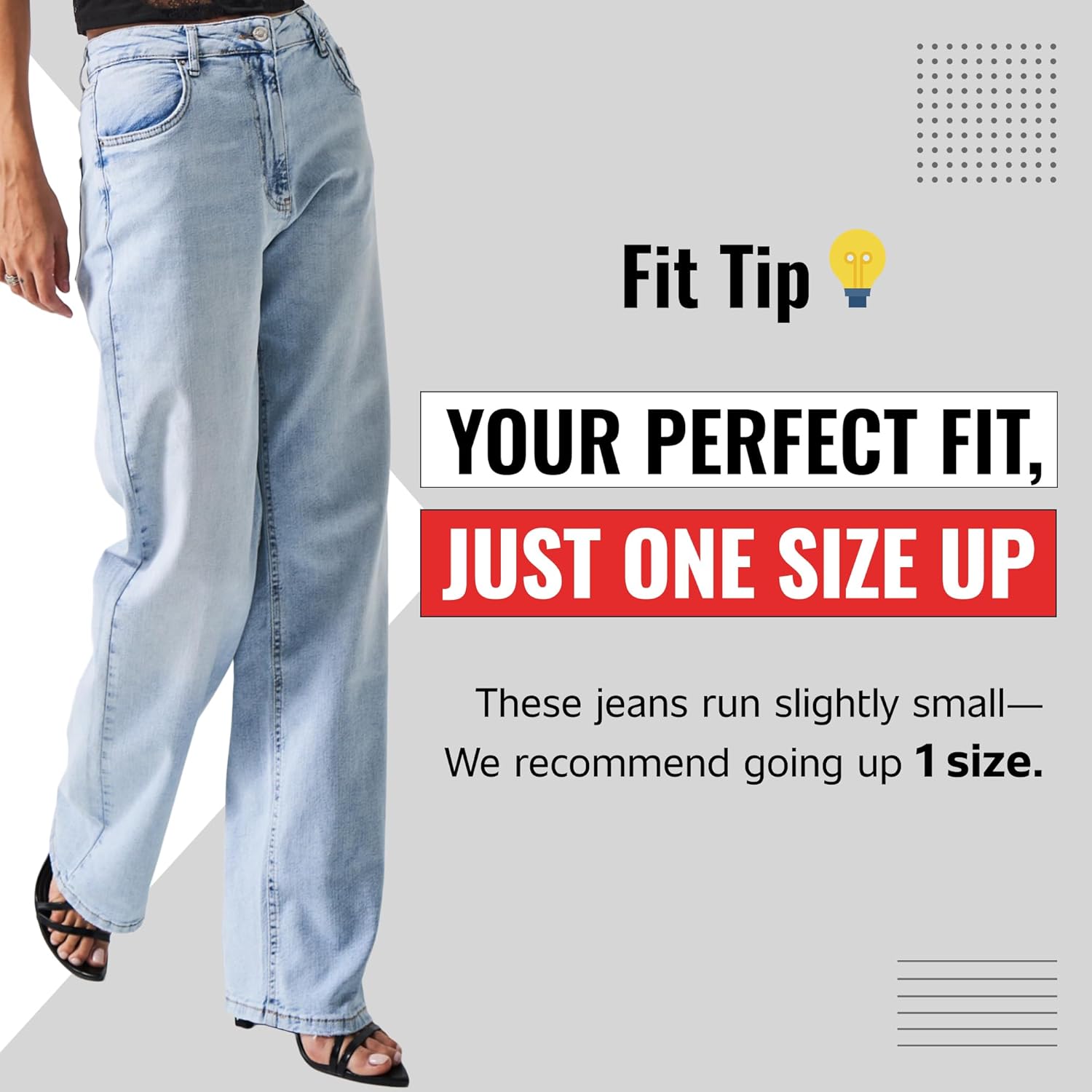 IT'S BASIC Straight Wide Leg Jeans for Women High Waisted, Relaxed Fit Trendy Womens Jeans Stretchy Denim Pants, Stonewashed - Image 4