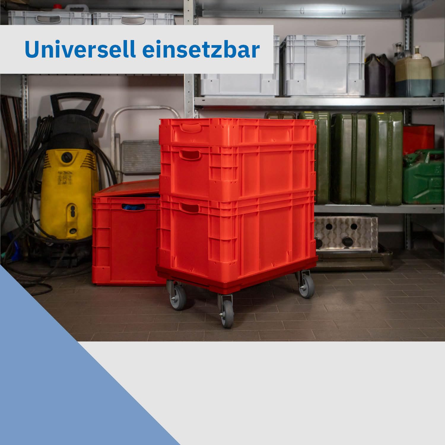Produktbild von DieBoxfabrik Eurobehälter 400x300 Mm | Stapelbox 120-220 Mm Höhe | Made In Germany – Lebensmittelecht