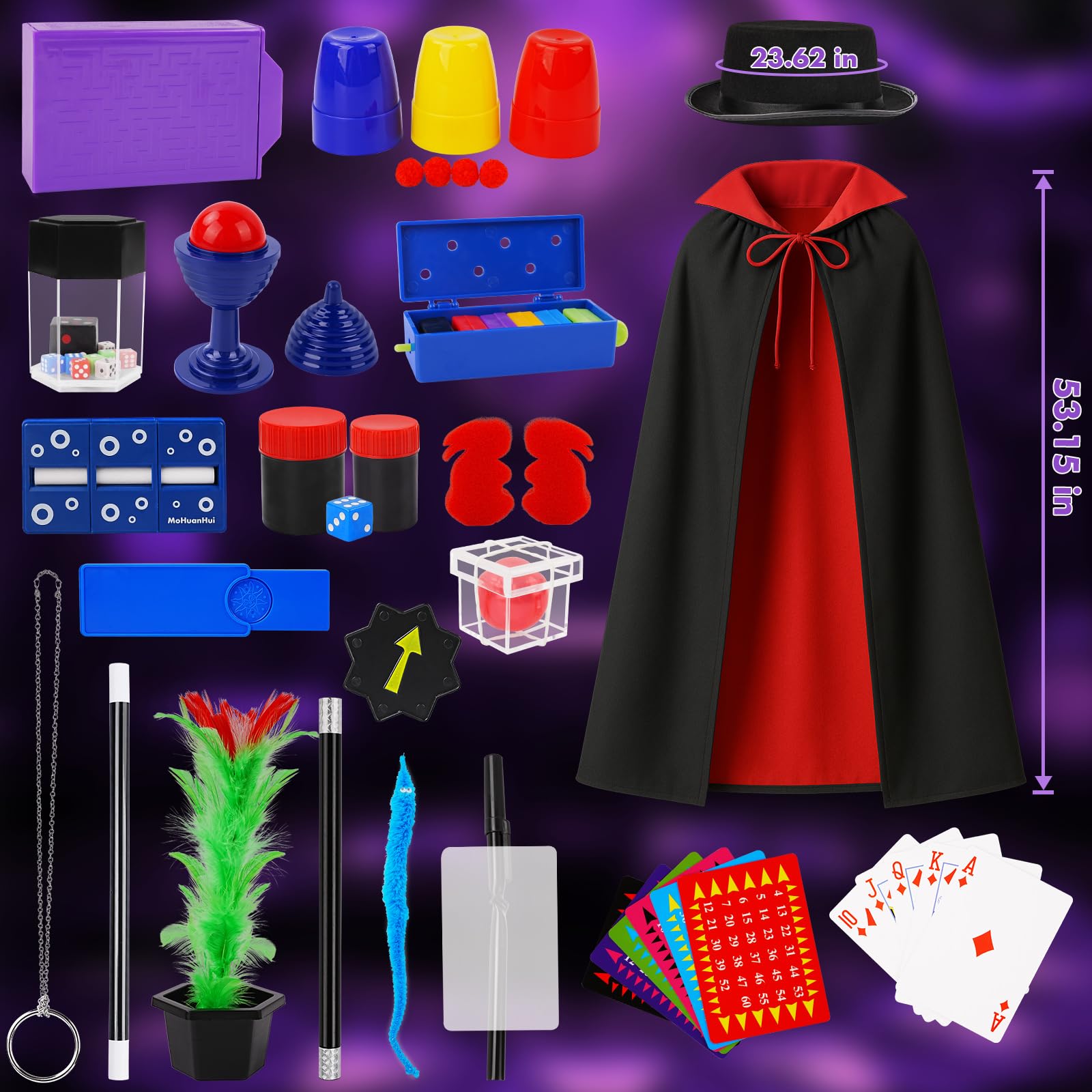 Magic Kit, Magic Tricks Includes Magic Wand and Magician Costume