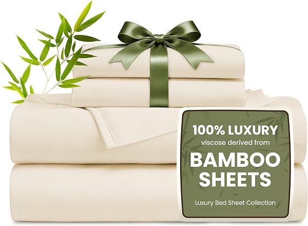 Love's Cabin 3 Piece Twin Sheet Set, 100% Rayon Derived from Bamboo, Cooling…