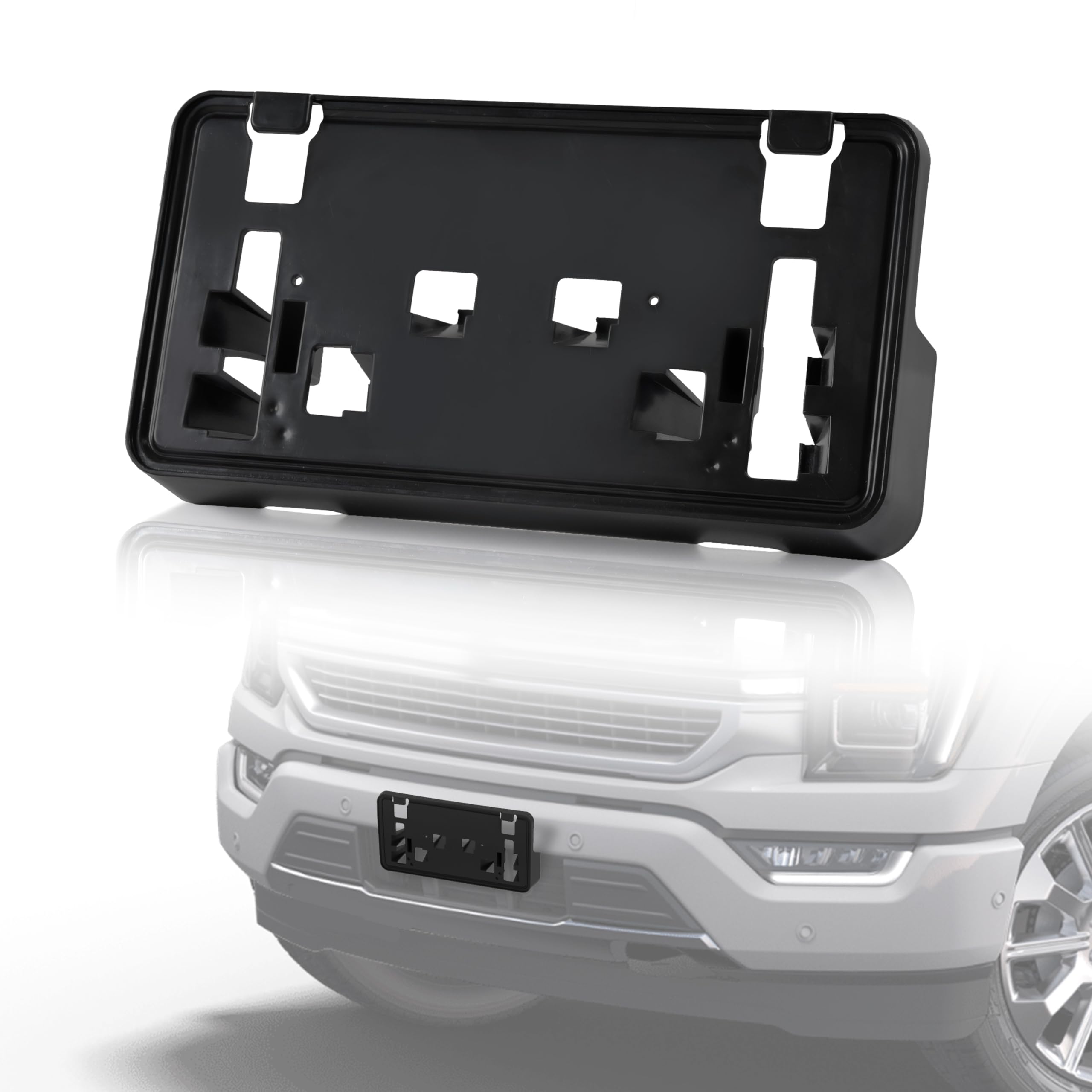 KEWISAUTO Front Bumper License Plate Frame Bracket Holder for 2021 2022 2023 Ford F150 Accessories,Replace #ML3Z-17A385-BB