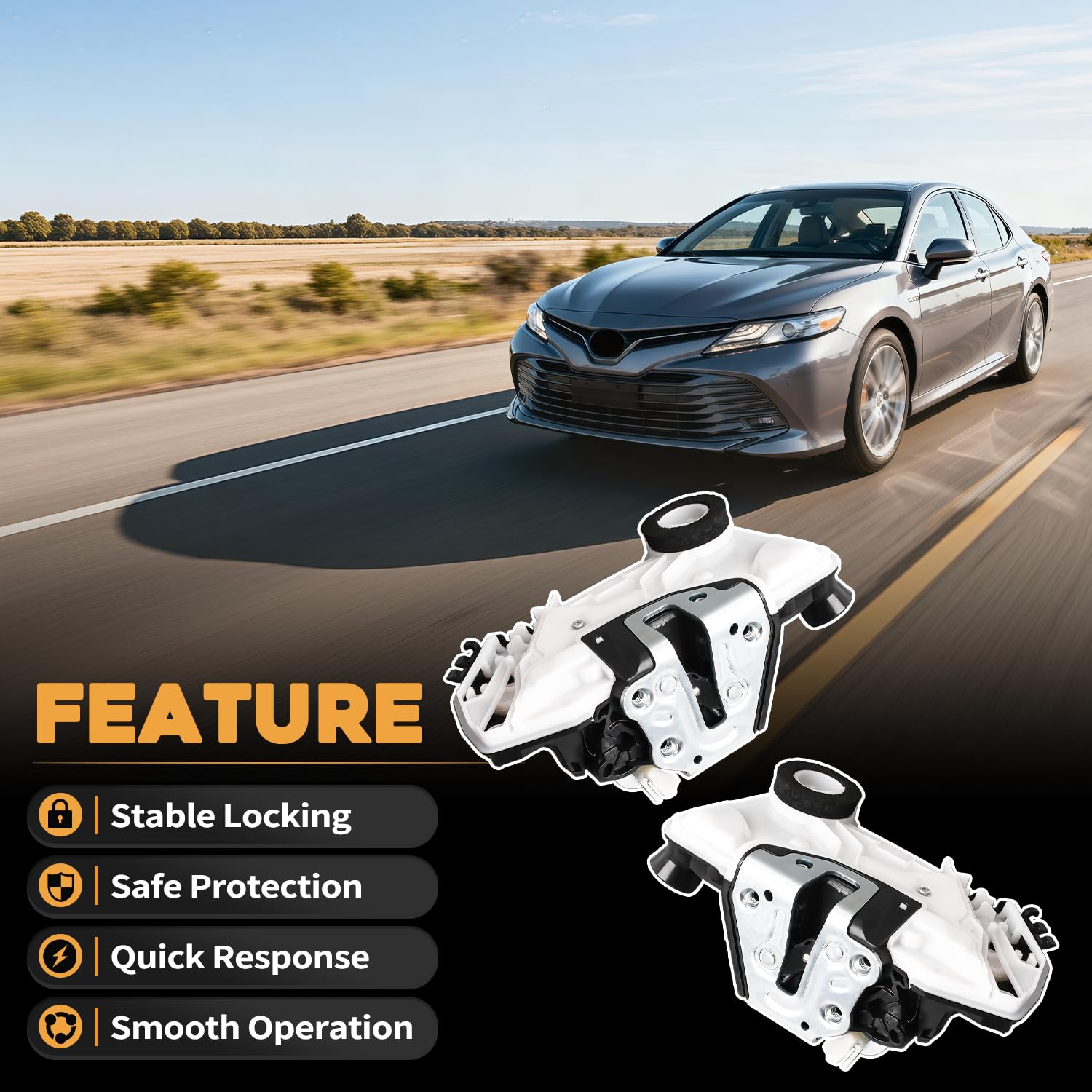 Front Door Lock Latch Actuator Fit for Toyota Corolla 2014-2020 Highlander 2014-2020 Sienna 2015-2020 Camry 2018 Fit for Lexus IS250 IS300 IS350 2014-2018 Replaces 6904002440 6903002380 DLT119 DLT117