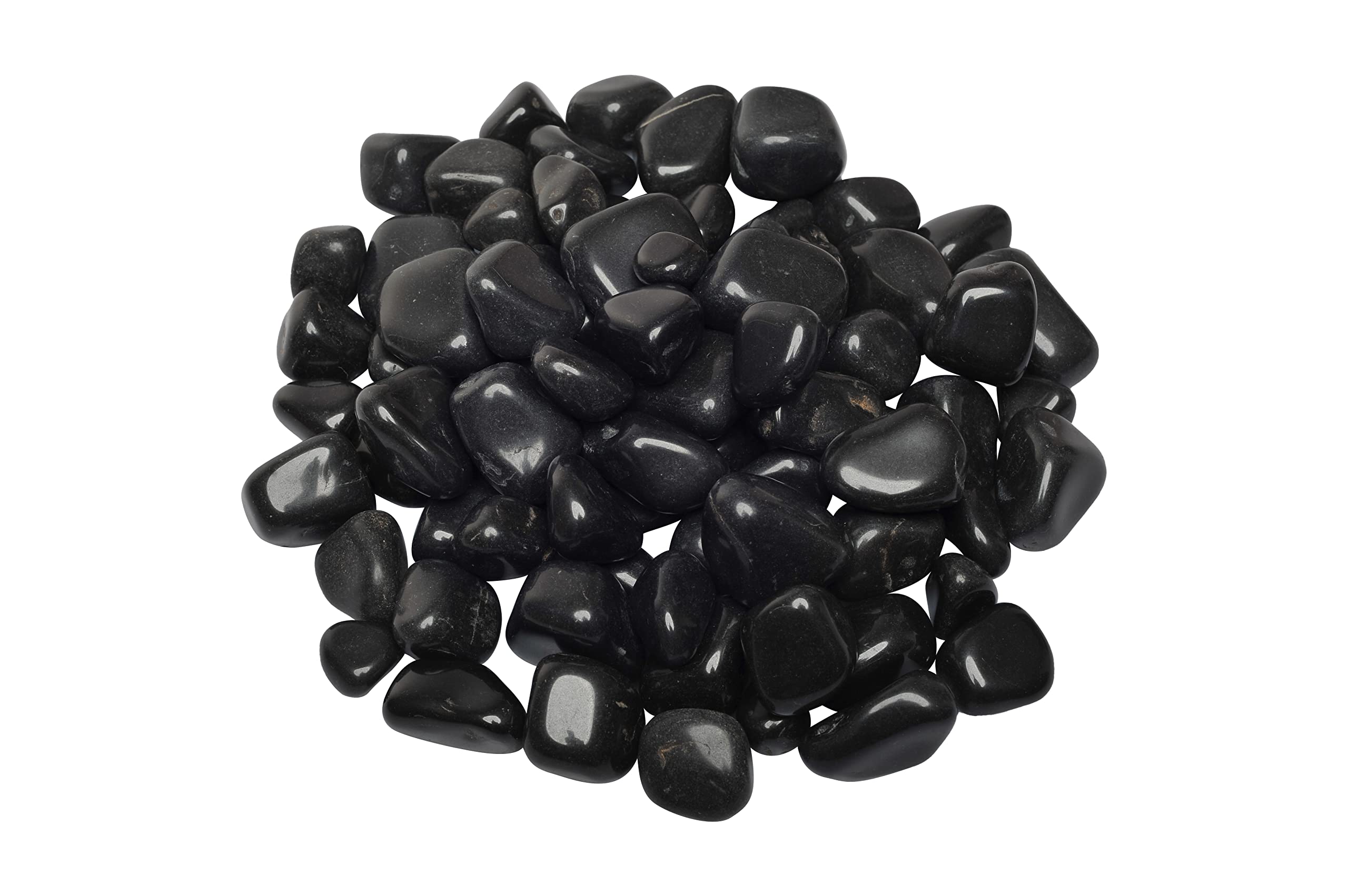 20Kg Double Polished Supper Black Pebbles for Garden & Home D?cor /Indoor Fish Tank/Aquarium Substrate Garden|Decoration|Indoor Plants|Terrarium | Garden Decoration | Polished Black Pebbles Pebbles for Garden Pots & Multi Purpose Pack 20Kg-image-36