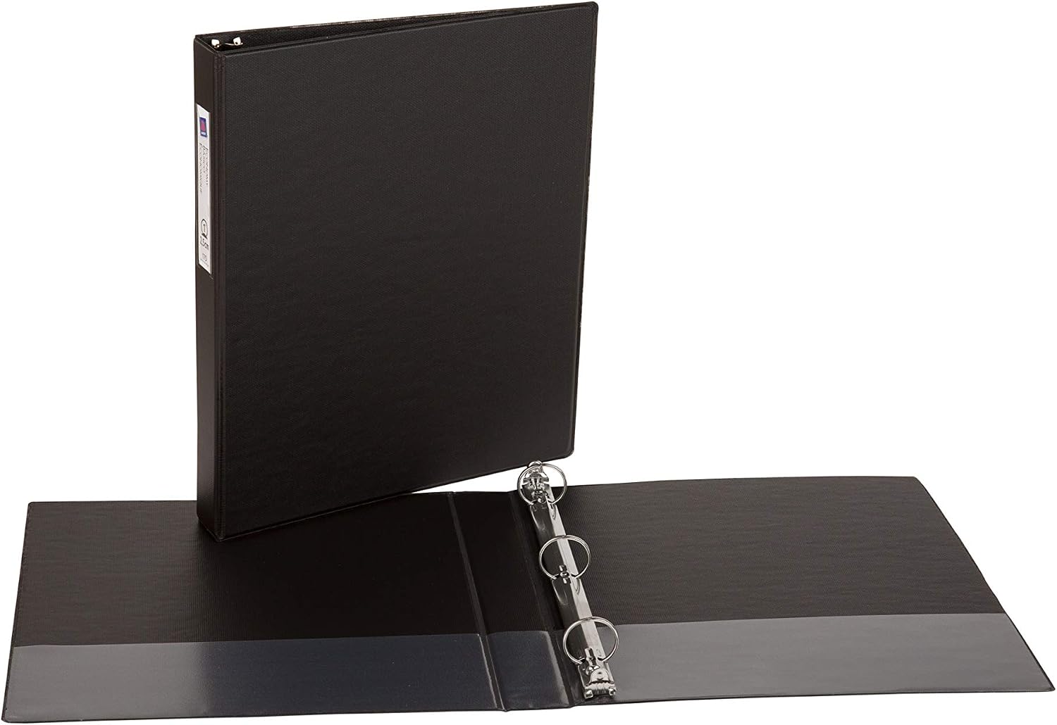Avery Economy Binders with Round Rings & LABEL HOLDER - BLACK, 1", 1 Pack, Model:04301
