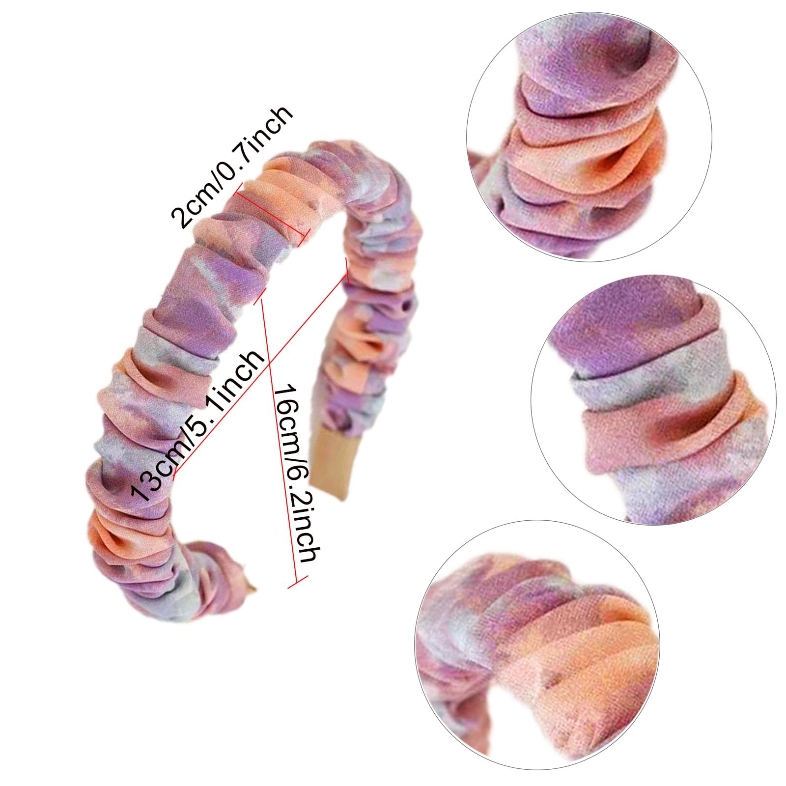 Headbands for Women - Alice Bands Adult Boho Beauty Wide Top Knot Turban Fabric Hairband No Slip Headwear Elastic Hair Hoops Fashion Accessories for Girls 4Pcs - Image 2