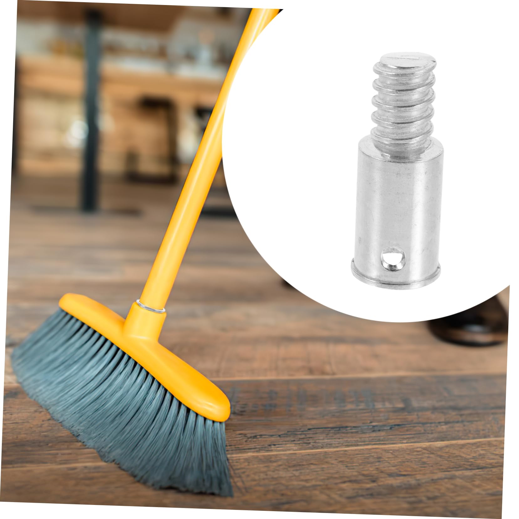 PACKOVE Metalowy Adapter z Gwintem Amerykańskim Do Przedłużaczy Kijów Teleskopowych Uchwyt Końcowy Do Mopów i Mioteł Łatwy Montaż Kompatybilny z Różnymi Narzędziami i Komercyjnego
