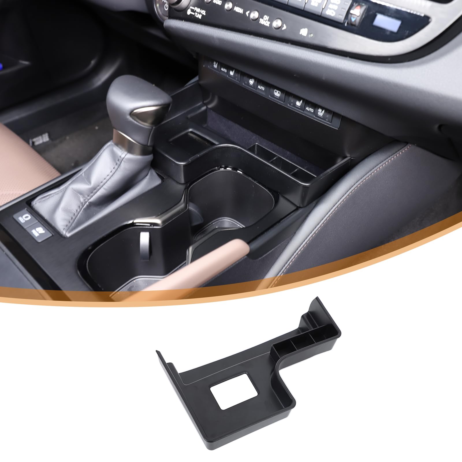 Photo 1 of Moittellc Central Controls Storage Box Compatible with Lexus ES 300h 350 2022-2024, Gear Shift Console Tray Organizer Interior Storage Accessories