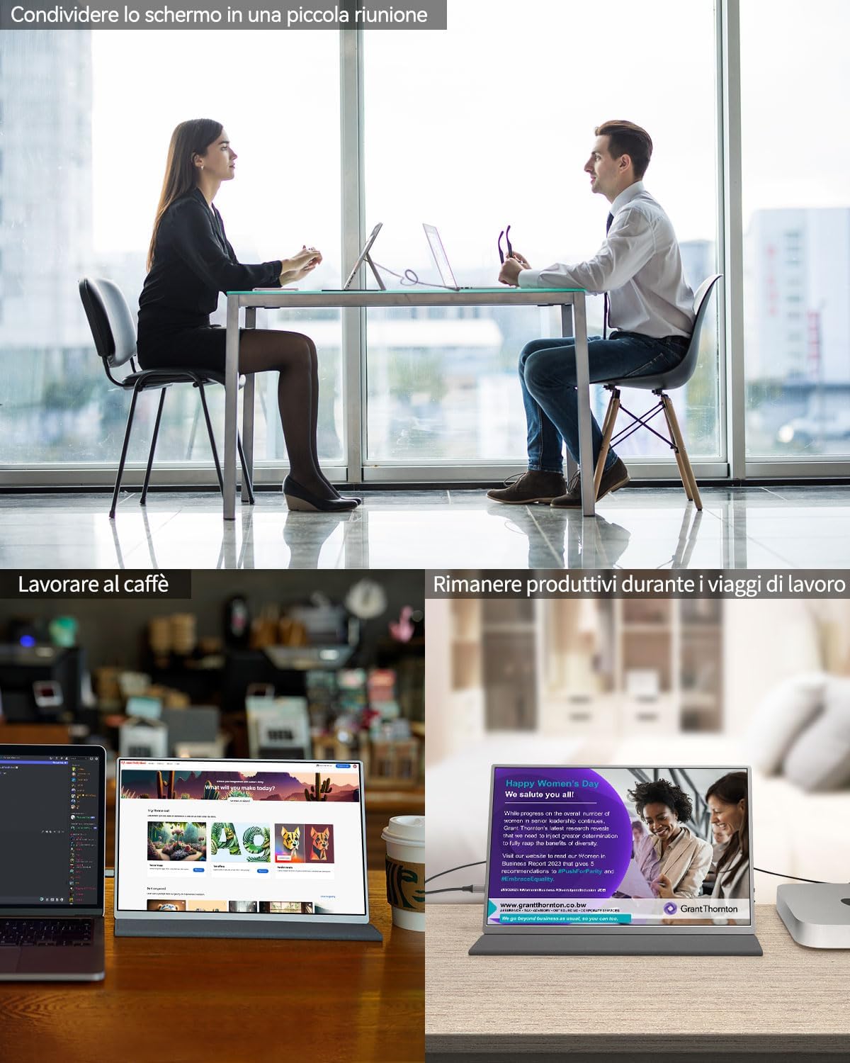 Intehill Monitor Portatile, 13,4 Pollici 4K Portable Monitor, 3840x2400 Mini Schermo Portatile, HDMI/Type-C/USB-C per laptop/PC/Mac/PS5 /Xbox Intehill Monitor Portatile, 13,4 Pollici 4K Portable Monitor, 3840x2400 Mini Schermo Portatile, HDMI/Type-C/USB-C per laptop/PC/Mac/PS5 /Xbox