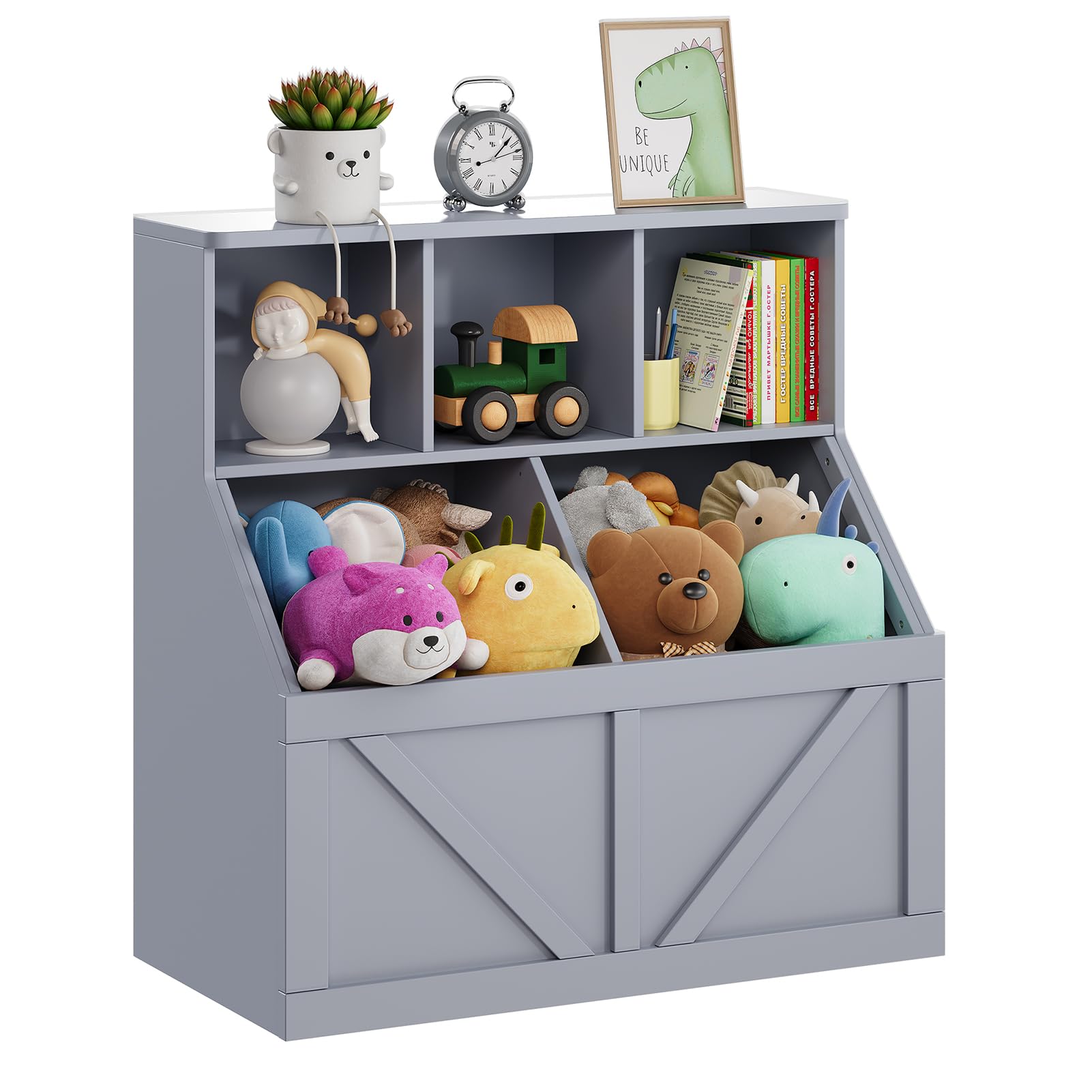 Zstar Estantería para Juguetes y Juguetes Infantiles, Armario para Juguetes para Niños Pequeños con Estantes, Ideal para Sala De Juegos, Dormitorio, Habitación Infantil.