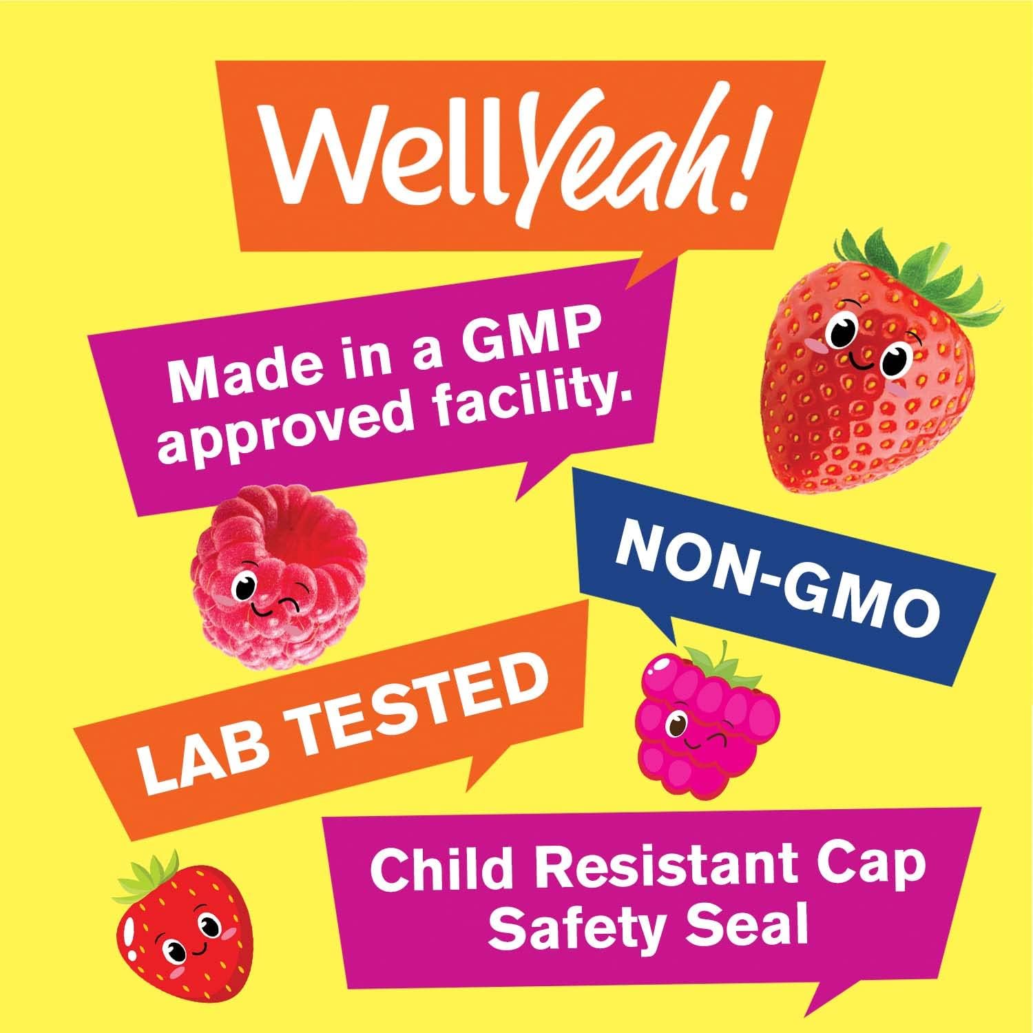 WellYeah Zinc Gummies for Kids 15mg - 2 Month Supply - Gluten-Free, GMO-Free - Natural Berry Flavor - Supports Healthy Immune Function - 60 Gummies - Image 6