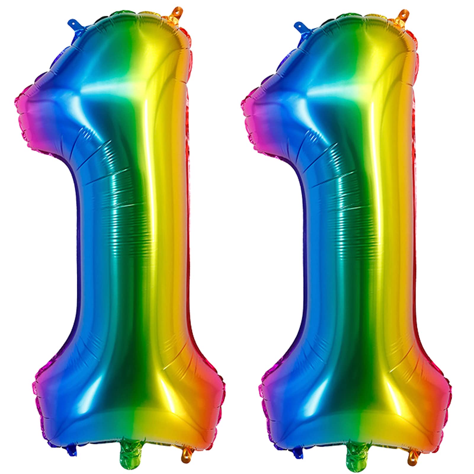 40Inch Number Balloons Rainbow Balloons Helium Balloons for Birthday Party Decorations and Supplies Anniversary Party Decor (Rainbow11)