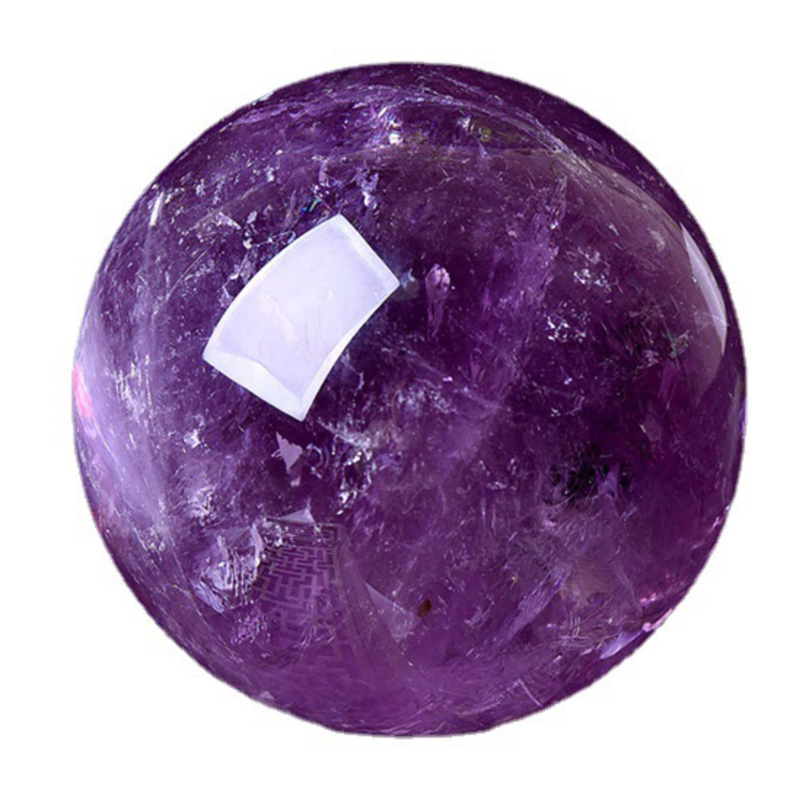 DPURPIWADY Gem Amethyst Crystal Ball Crystals Sphere with Wooden Stand Home,20mm