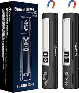 Rechargeable Magnetic Small Flashlights High Lumens - Super Bright Powerful LED Tactical USB C Flashlight, 8 Modes, Dual Button Waterproof Pocket Flash Light for Emergency, Car, Christmas Gifts