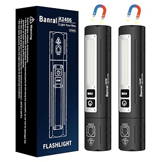 Rechargeable Magnetic Small Powerful Flashlights, Bright Pocket Flashlight | High Lumens, USB C Charging, 8 Modes Zoomable, Dual Button Waterproof Tactical Work Flash Light for Car,Emergency,Camping - Amazon product rated Grade A