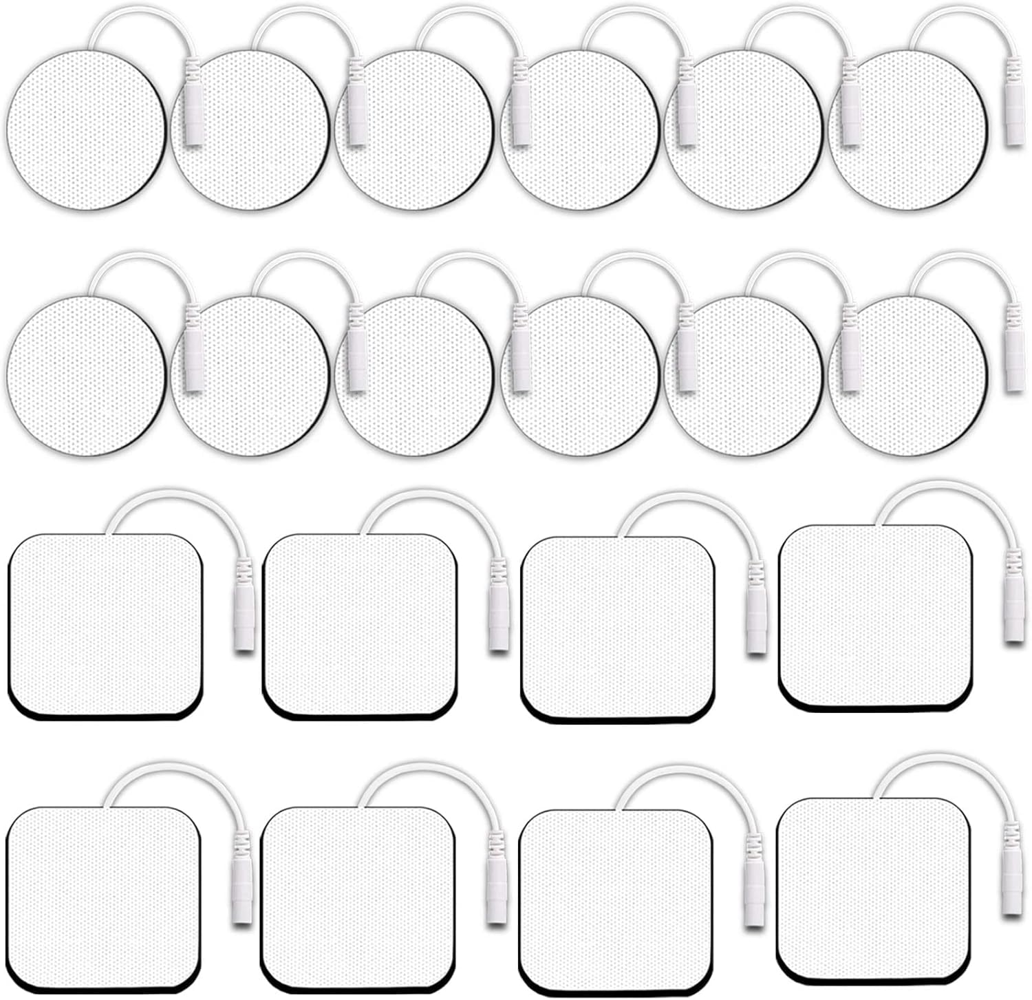 SM Electrodes TENS Unit Replacement Pads, Combination 20 PCS Multiple Sizes Electrodes TENS Unit Pads, SM Electrode Patches(pin-in), Latex-Free