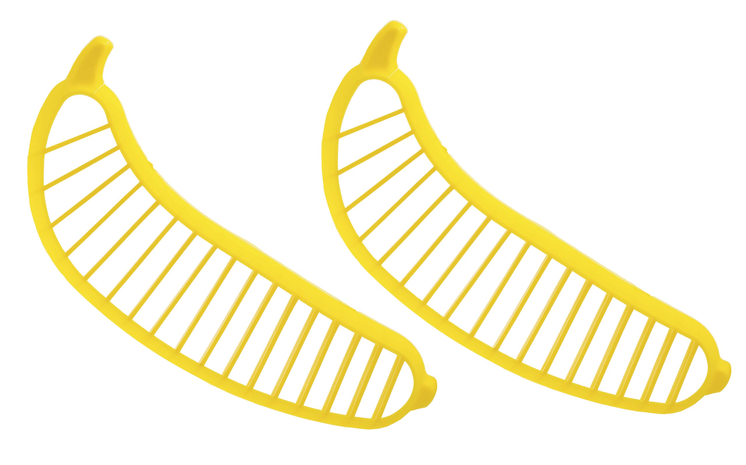 Plastic Banana Slicer 2 Pcs - Easy Bananas Cutter 9.84" - Banana Cut Gadget for Kitchen - Banana Chopper Slicer