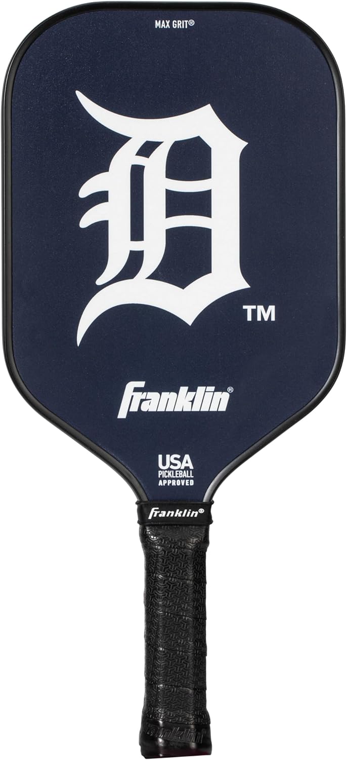 Franklin Sports MLB Team Pickleball Paddles - Official MLB Baseball Team Logo + Colors Pickleball Paddles - Signature Series 13MM Pickleball Paddle with MaxGrit - USA Pickleball (USAPA) Approved