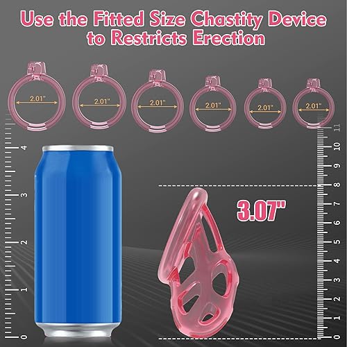 Miniatura 15 de Dispositivos de jaula de castidad masculina – Jaula de silicona suave y ligera para hombre para el pene, jaula de bloqueo de casidad transparente